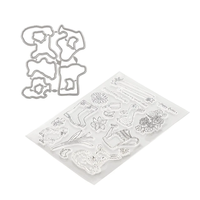 2 Stück Transparente Stempel Gestanzte Transparente Stempel Prägeschablone