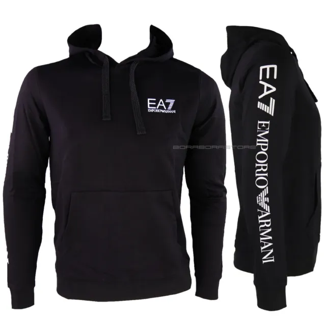 EA7 EMPORIO ARMANI Mens Hooded Sweatshirt 8NPM18 PJ05Z 0203 Black $90. ...