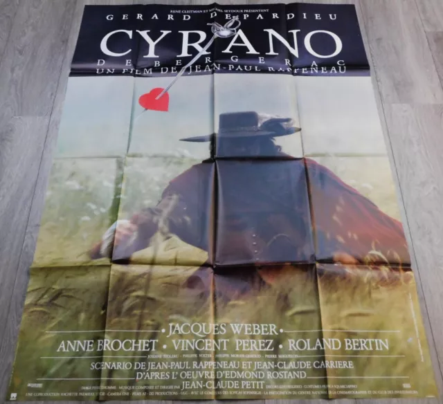 Cyrano de Bergerac French Movie Poster Original 47"63 1990 Depardieu Weber