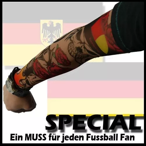 EM WM 2021 Deutschland Tattooärmel Fanartikel Germany Fußball Deutschlandfahne