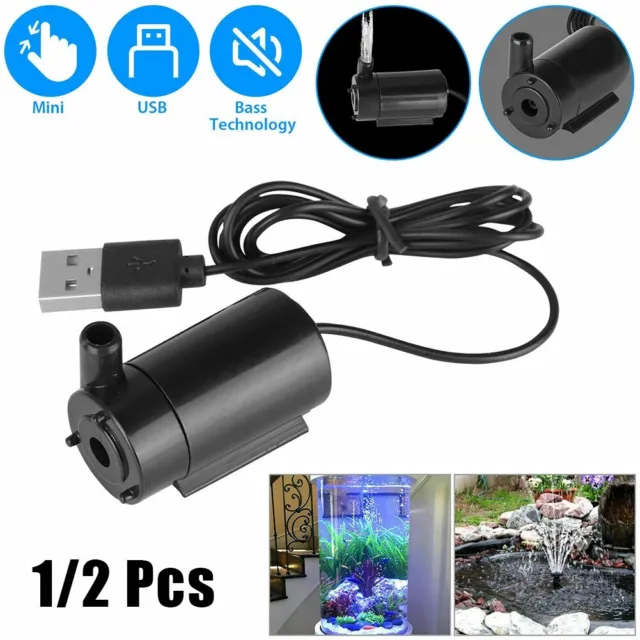 Mini pompe submersible à faible bruit pour fournitures d'aquarium fontaine aqua