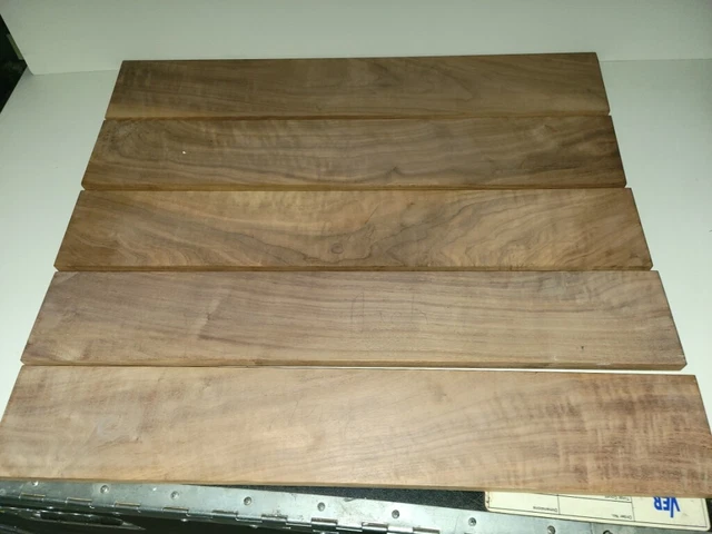 5 Boards Lot 3/4" X 4-3/4" X 29-7/16" Solid Black Walnut Hardwood Lumber Board