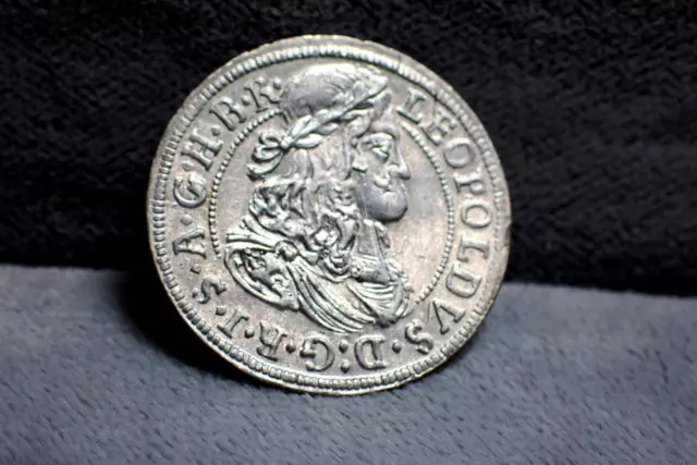 Austria 6 Kreuzer Emperor Leopold I Silver Coin 1682 UNC