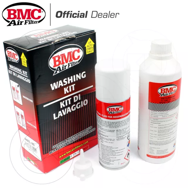 KIT PULIZIA SPRAY RIGENERA FILTRO ARIA BMC K&N KN 500ml DETERGENTE WASHING KIT