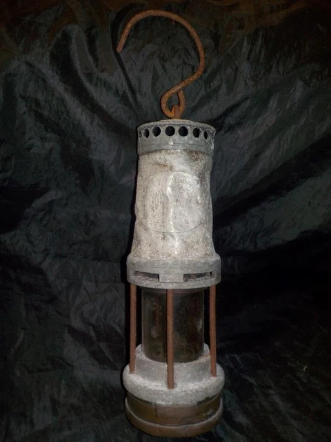 Vintage Miner's Lamp Thomas Williams, Aberdare, Brass And Alloy