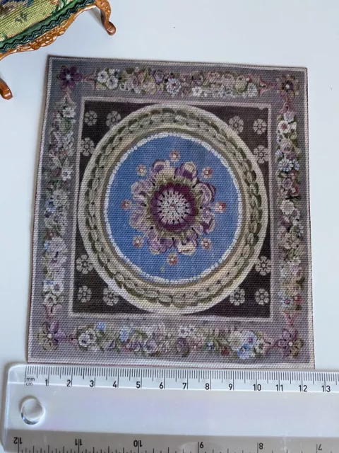 Artisan 1:12 scale dollshouse French Aubusson rug  Georgian/Victorian