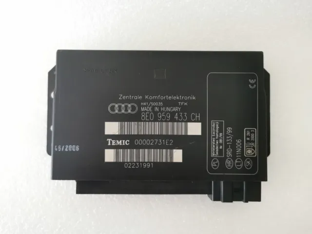 Audi A4 8E B6 B7 Zentralsteuergerät Komfortsteuergerät Modul module 8E0959433CH