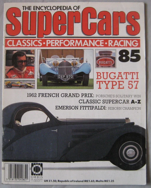 SUPERCARS MAGAZINE ISSUE 85 Featuring Bugatti type 57 poster, Emerson ...