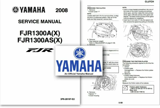 Yamaha FJR1300 Service Workshop Repair Shop Manual FJR 1300 2008