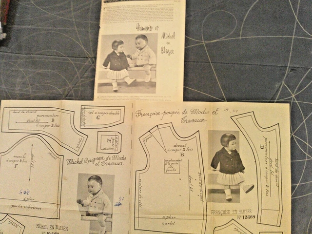 Patron De Couture Pour Vêtements De Poupée - Magazine Modes Et Travaux Mai 1958 - Complet Non Découpé