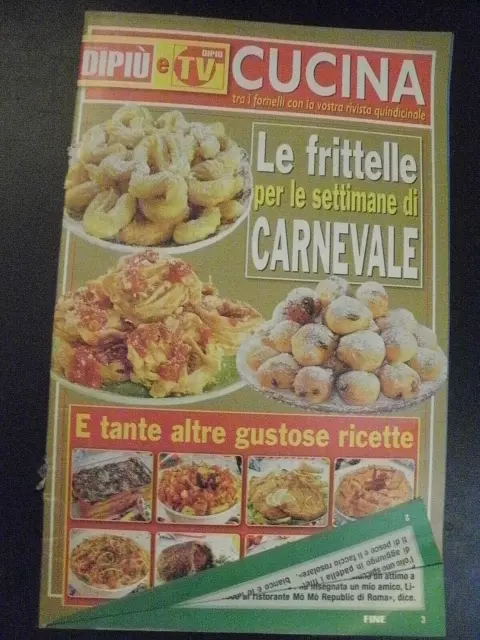 rivista Di Più e di Più TV CUCINA - le frittelle per la settimana di carnevale