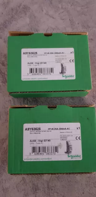 Schneider Electric Acti9 iDT40 Module différentiel 300mA type AC Vigi A9Y63625