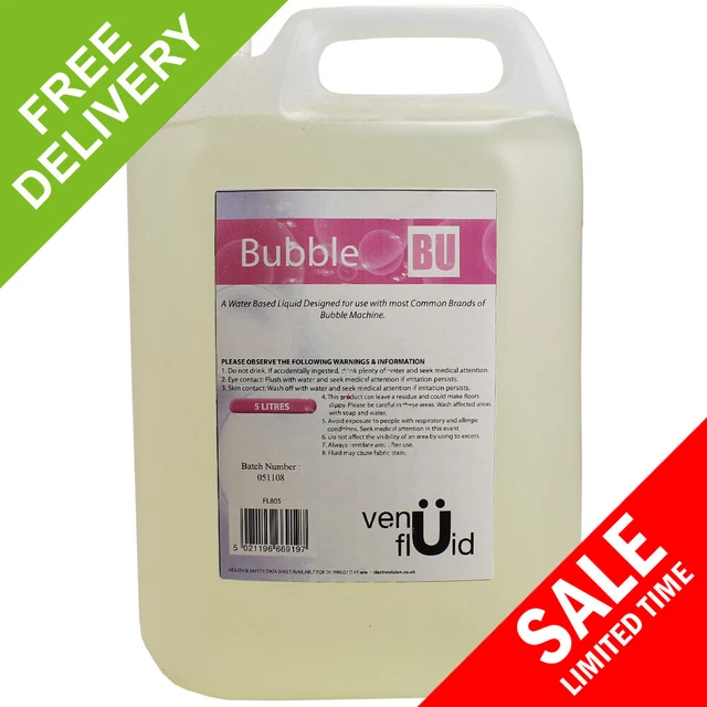 FX Lab Professional DJ Disco Party Bubble Machine Fluid 5L