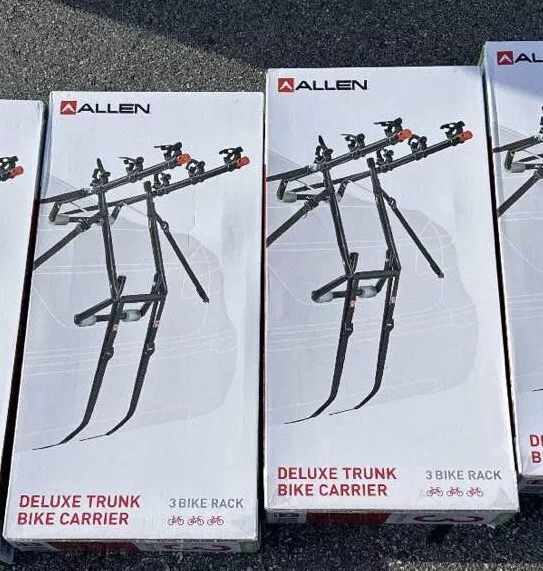 Allen Sports Deluxe 3-Bicycle Trunk Mounted Bike Rack Carrier, 103DN NEW IN BOX