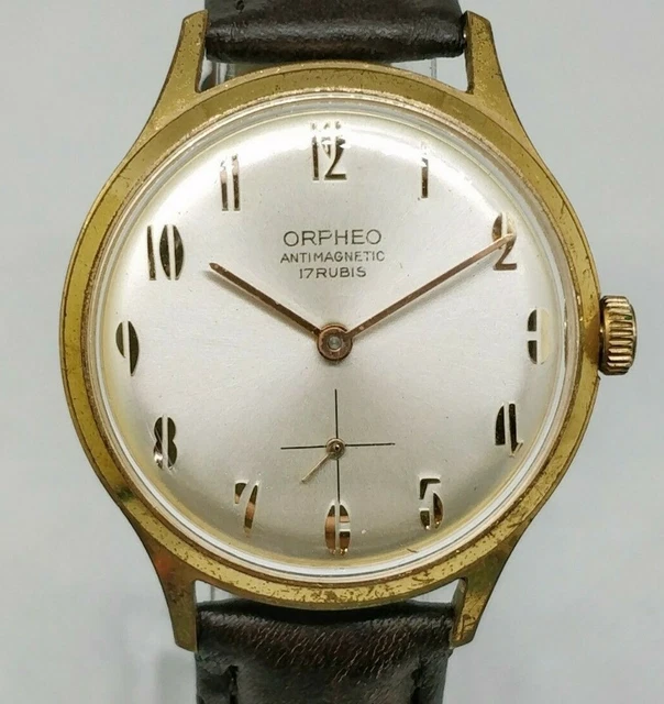 Montre Vintage Orpheo Mécanique Manuelle - Boîtier Plaqué Or Rose - Fonctionne - Occasion