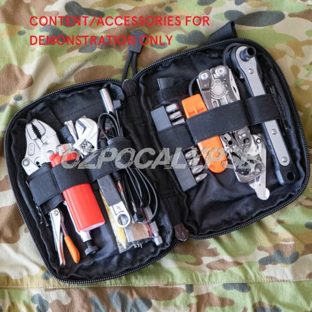 Black Tactical EDC Organiser Pouch - army multicam amcu tbas molle sas dpcu