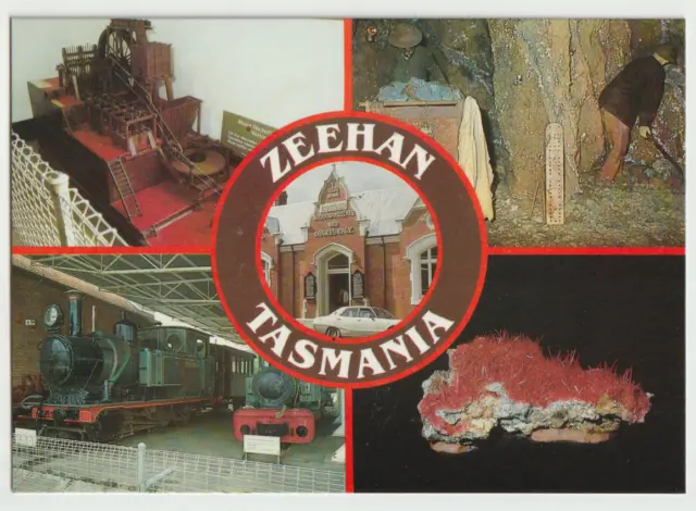 Australia TASMANIA TAS Mining Industry Steam Train ZEEHAN TP687 postcard c1980s