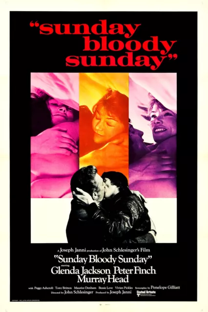 "SUNDAY BLOODY SUNDAY" .. Glenda Jackson ..Classic Movie Poster A1 A2 A3 A4Sizes