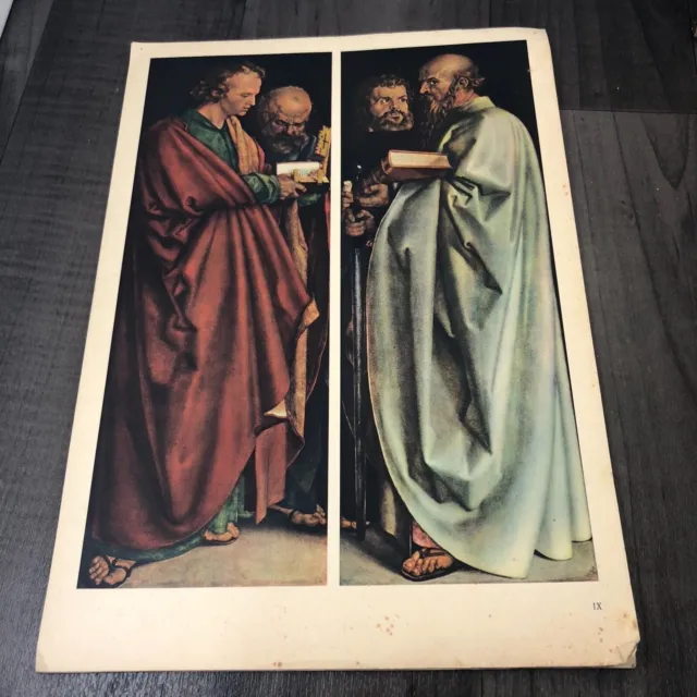 The Four Apostles Vintage Print St John St Peter St Paul Mark Durer 1940 Large