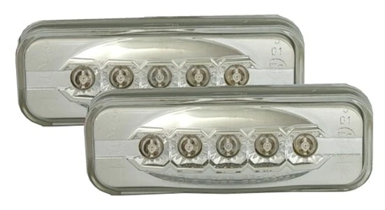 Set Frecce Laterali LED in Cromo per Opel Omega B 3/94-7/03 Frecce Parafango