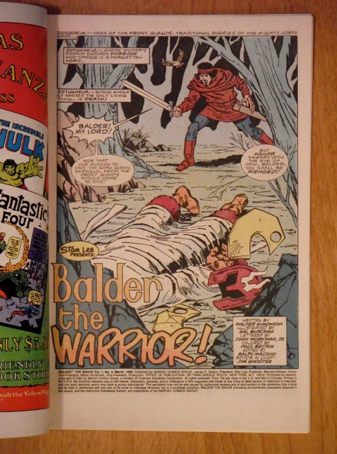 “Balder the Brave” #3 (March 1986) Walter Simonson—Sal Buscema—The Mighty Thor 2