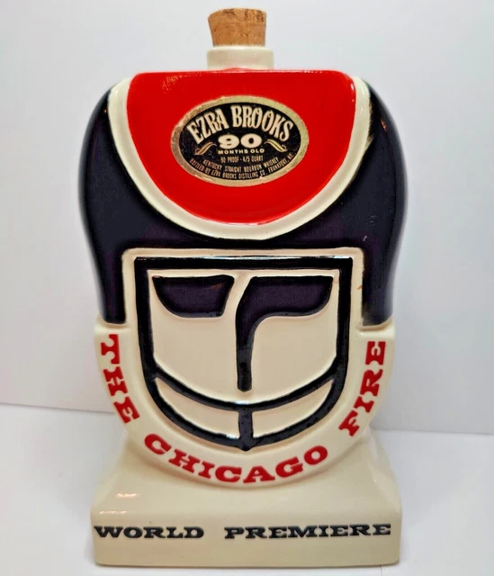 Vintage 1974 Ezra Brooks The Chicago Fire World Premiere Decanter