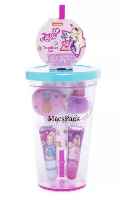 Jojo Siwa Bow Tastic Kids Tumbler Cup & Beauty Set Nail Polish Birthday Gift