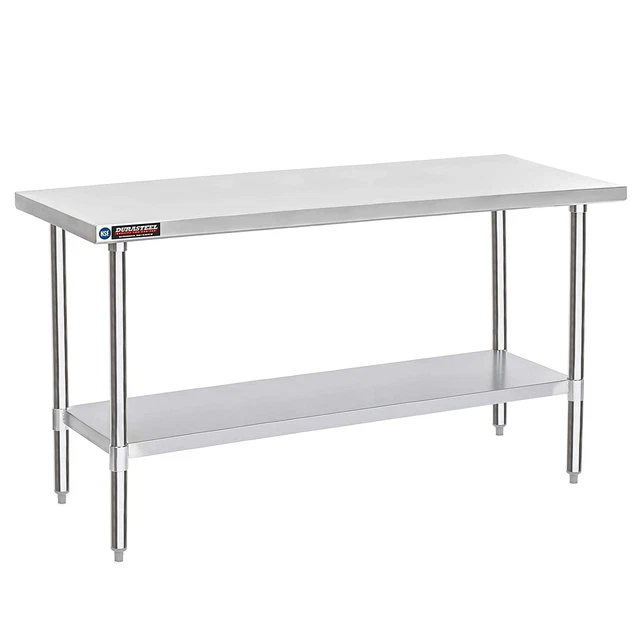 Food Prep Stainless Steel Table -  24 x 72 Inch Commercial Metal Workbench with