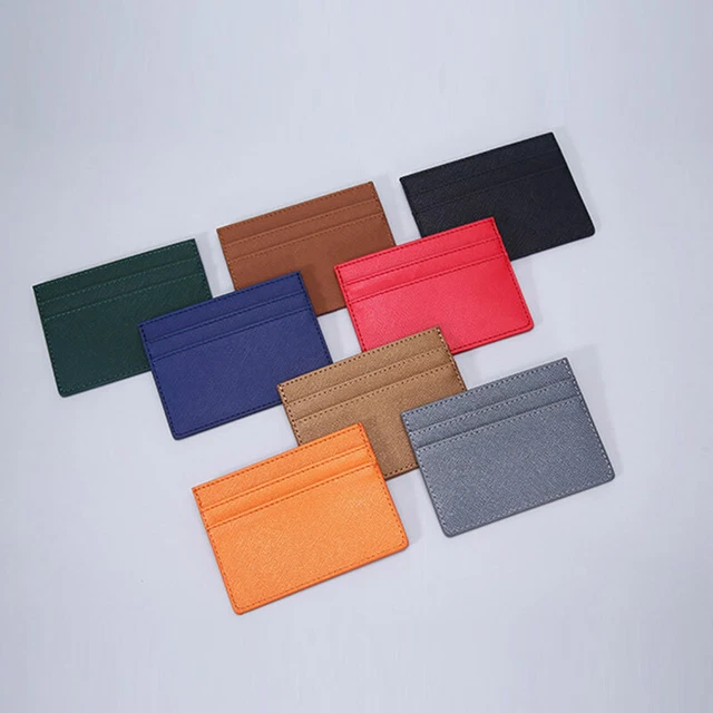 Premium in vera pelle Slim zipper Business/carta di credito del