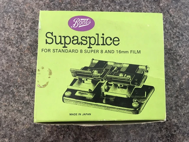 Botas Supersplice para película estándar 8, Super 8 y 16 mm en caja