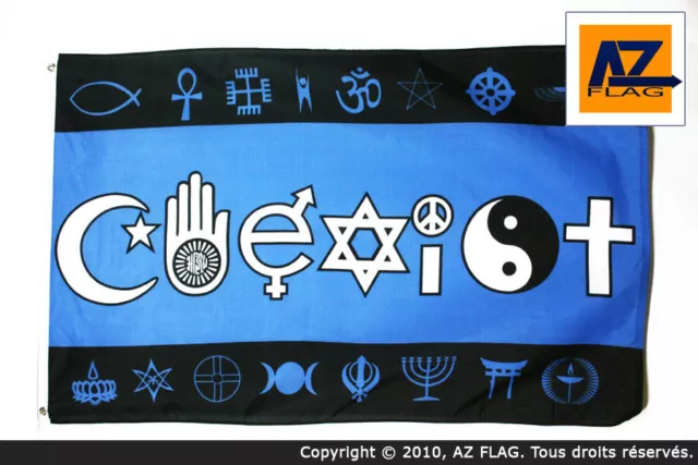 LIVE TOGETHER FLAG 3' x 5' - ALL RELIGIONS FLAGS 90 x 150 cm - BANNER 3x5 ft Hig