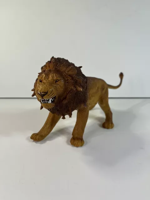 Vintage AAA toy Male Lion hard rubber PVC plastic Wild Animal Figure 9”x 4.5” EC