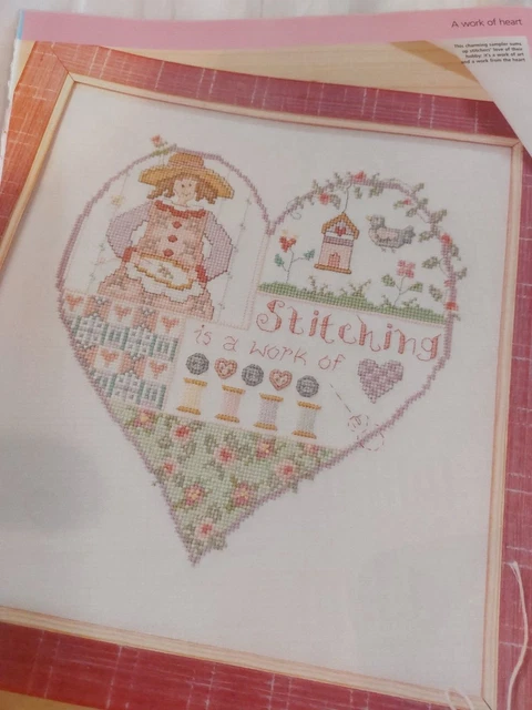 Cross stitch. Stitcher's heart pattern / chart