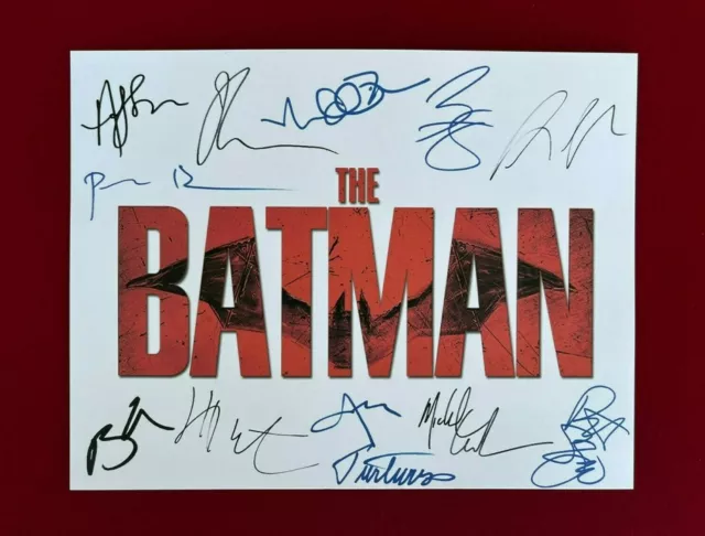 The Batman 2022 Title Card Cast-Signed- 8.5 x 11- Autograph Reprints