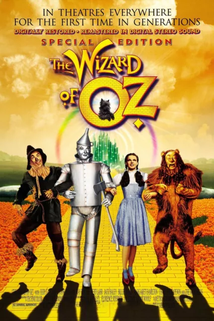 New The Wizard Of Oz Movie Poster Premium Wall Art Print Size A5-A1