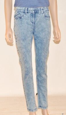 Next Girls Blue Stonewash Fade Skinny Stretchy Jeggings Jeans Age 4-18 Years A43