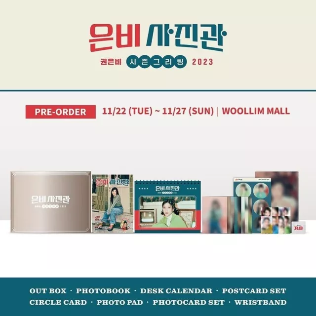 KWON EUN BI 2023 SEASON’S GREETINGS/Calendar+Foto Buch+2Karte Set+Karte+Pad+Band
