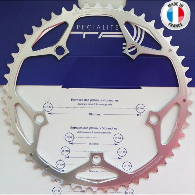 Plateau SPECIALITES TA VENTO 53Dents 8/9 Vitesses Entraxe 135 Campagnolo