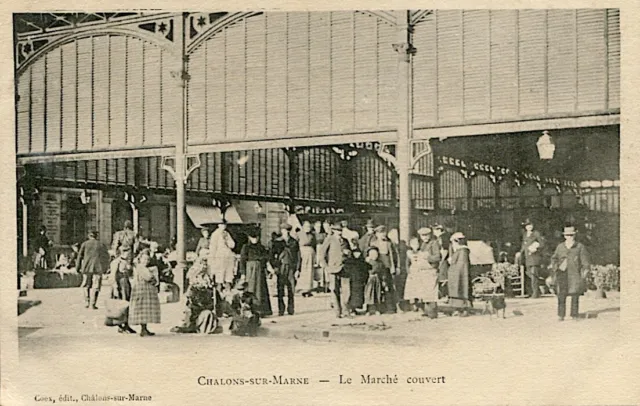 CPA 51 - Châlons sur Marne - the covered market