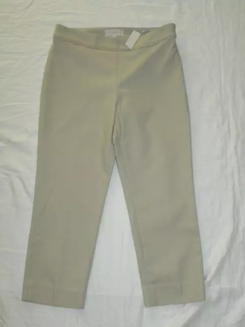 womens TALBOTS petites tan khaki capri pants size 6 P NEW $69