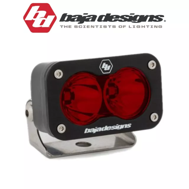 Baja Designs Single S2 Sport Red Spot 5000K Auxiliary LED Light Pod 1130 Lumens