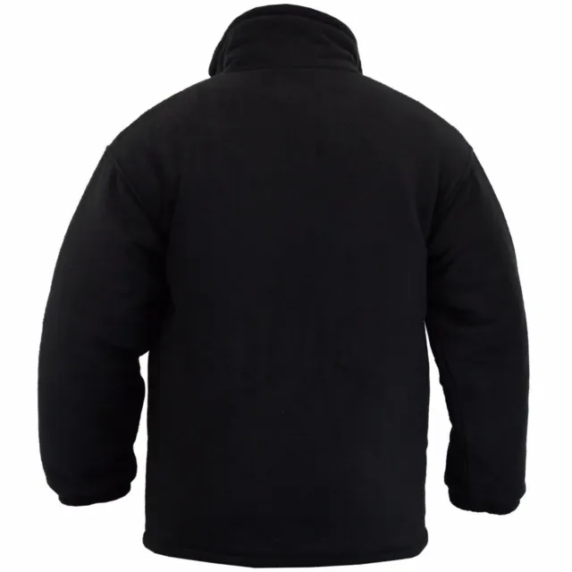 Mens Extra Thick Fleece Heavy Duty Work Jacket Padded Winter  Black Anti Pill 3