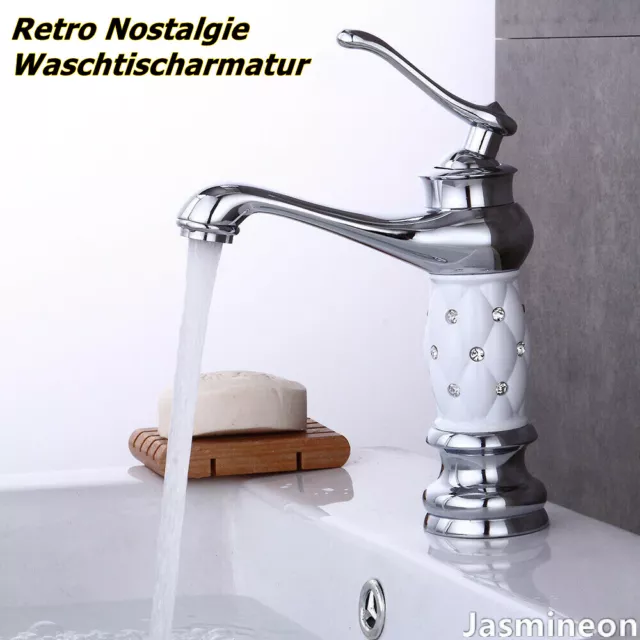 Retro Nostalgie Waschtischarmatur Bad Waschtisch Wasserhahn Einhebel Amatur NEU