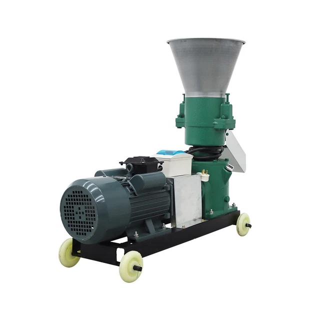 10mm Disc Farm Livestoc Feed Pellet Mill Machine Pelletizer 3 Rollers 220V 6HP