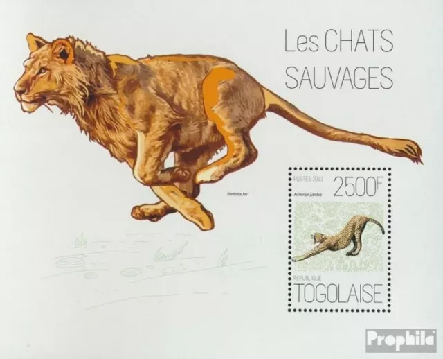 Briefmarken Togo  Mi Block 860 postfrisch Katzen