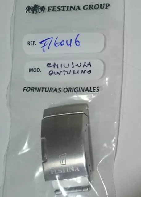 FIBBIA DEPLOYANTE ORIGINALE acciaio Festina F16046 attacco