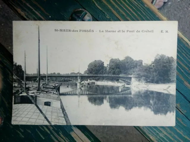 Cpa Saint Maur Des Fosses La Marne Et Le Pont De Creteil E M