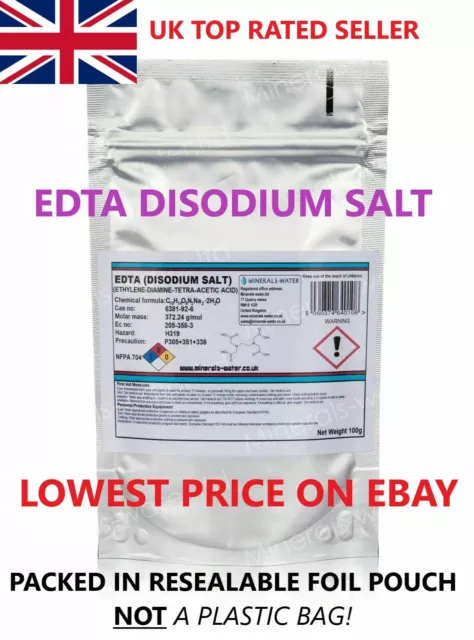 EDTA Disodium Salt 100% Pharma Cosmetic Lab Sequestering Chelating Photography