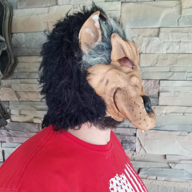 LATEX RUBBER ADULT Halloween Costume Mask Werewolf Wolfman Realistic
