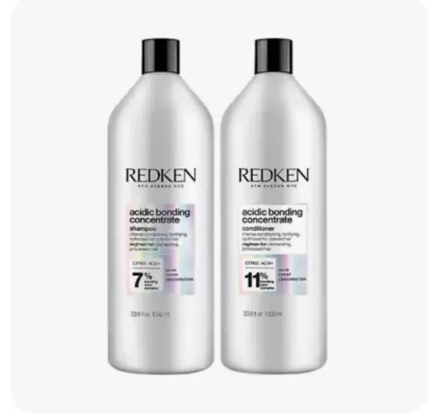 Redken Acidic Bonding Concentrate Shampoo 1000ml & Conditioner 1000ml Duo Set